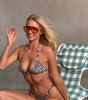 Chocolate Zebra - Halter Bikini Top